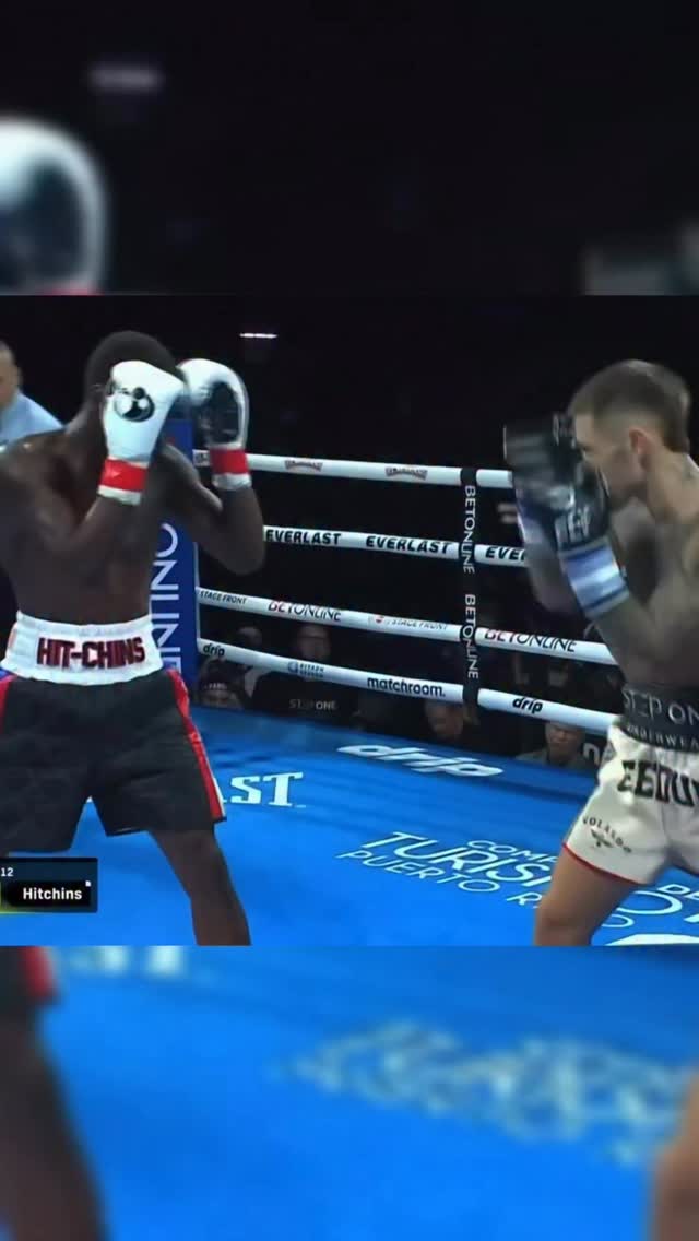 Simple concept, but executed flawlessly by Hitchins. Popping their head back, really stepping in and snapping the jab one moment…then flashing it, blinding them for the heavy cross right after. 🧠