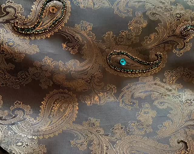 The making of Agatha…
This lamp frame is the largest I’ve done (so far!). I wanted to play about with colour and textures so each panel has a parallel design. I embroidered a beautiful piece of satin with seed beads to enhance the paisley pattern on one side and folded burnt orange material for the other sides. #handmadelampshades #vintageglamour #victorianera #ritzyroguelampshades #lightingdesigns