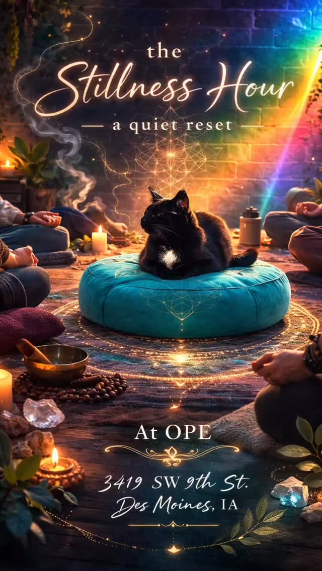 🤫 Join Us Thursday 2/26 💫
This is a silent group meditation space held from 7–8 PM — an intentional hour to pause, reset, and return to yourself.
You’re invited to come as you are and settle into quiet presence.
There will be no speaking. You’re welcome to meditate, journal, sit, lie down, breathe, or simply be. Gentle, respectful presence is key — smiling and soft eye contact are welcome, but no conversation inside the space.
This is a shared container for cultivating inner peace and consciously tending to what we do want to see reflected in the world.
Donations support the space and help keep the container going.
🫶