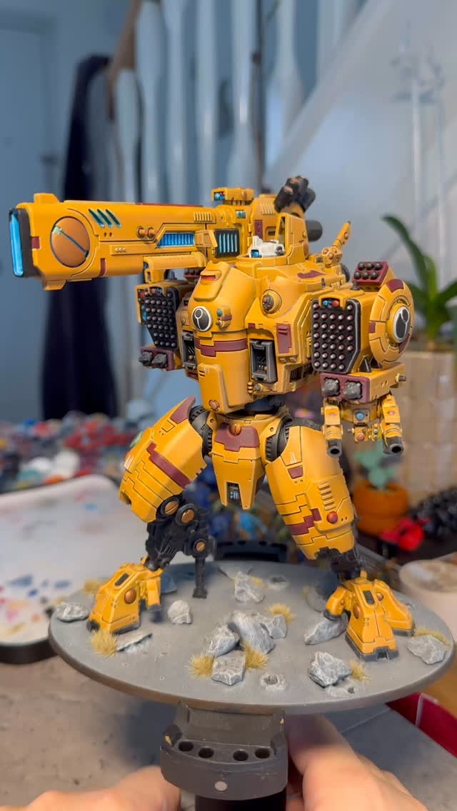 Rebasing my Warhammer 40K KV128 Stormsurge, amazing mini with a little surprise on the base for all you painting hobbyists out there. In fact the pathfinder tucked away is over 20 years old but the sculpt just isn’t legal for games anymore so I repurposed it and restored it to a place of honour! This weekends video is going down a treat, if you haven’t seen it go check it out - Getting Bogged Down Painting Minis? 5 Tips to Keep Motivated
https://youtu.be/jPOB86JBdzg we also have started our discord server for anyone interested in hobby projects and mini painting - https://discord.gg/SzXFBwrsD