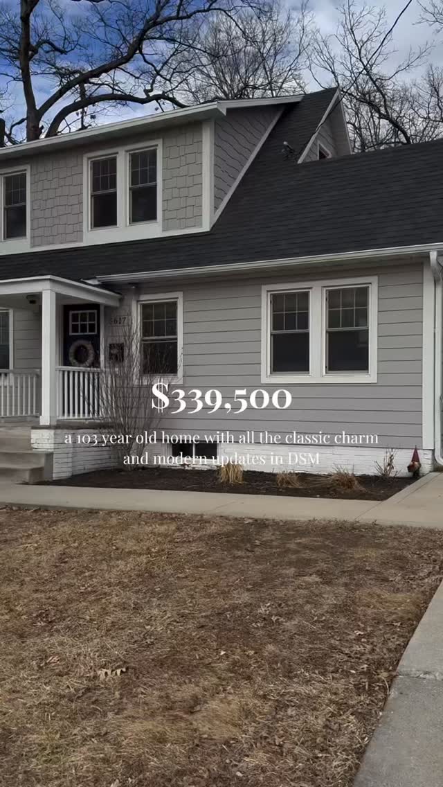 Historic charm but make it completely updated. 😍 that’s what you have here! Plus an unbeatable location close to downtown, the Art Center, bike trails, Ashworth Pool, dining, shopping, and interstate access. Located within the Hannawalt, Merrill, and Roosevelt school districts, and with tax abatement in place through 2030 for the home improvements.
📍 5617 Grand Ave, Des Moines
🔑 $339,500
