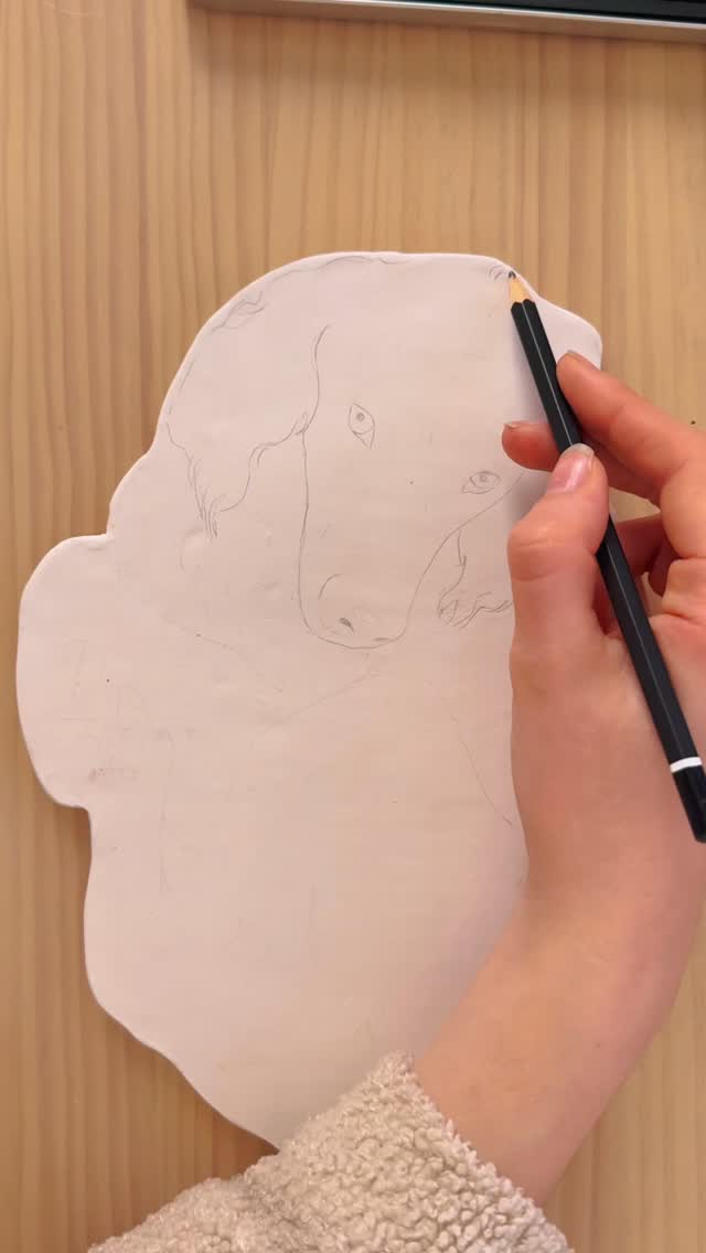 Pintado al rey de la casa!
He utilizado óxido negro en polvo, y punto sobre la pieza bizcochada. Lo voy aguando con un pincel y decido en cada pincelada si cargo más o menos de óxido el pincel.
A mi me encanta pero a él no parece hacerle mucha ilusión 🤷♀️#pottery #paintedpottery #tutorial #dog #crafts