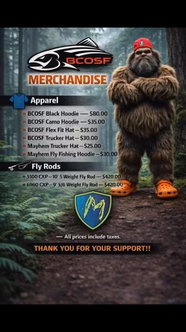 Who's ready for some new merch? Available at the @bcoutdoorsshow March 13 to 15