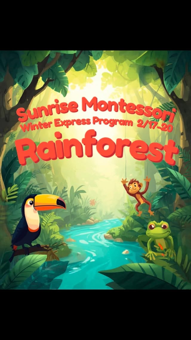 Winter Express Program 🌿✨
Our children immersed themselves in the wonders of the rainforest—discovering exotic animals, exploring lush plant life, and learning about the importance of this vibrant ecosystem. Through hands-on activities and creative projects, they turned their curiosity into beautiful creations inspired by the rainforest. 🌎🦜🌱
#sunrisemontessorinatick #winterexpressprogram #rainforest