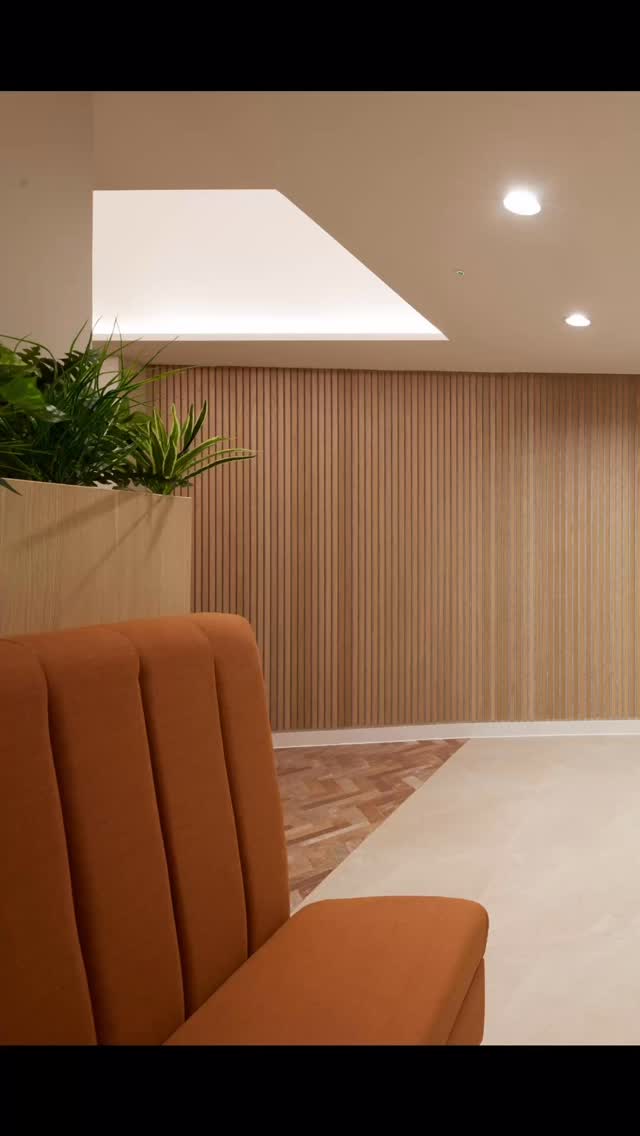 Recent completed entrance space in Wardour St. Created an arched ceiling and new herringbone brick floor to add interest to the long corridor. New bespoke post cabinet to keep the area tidy. A settle bench and new tenant signage. #keepup