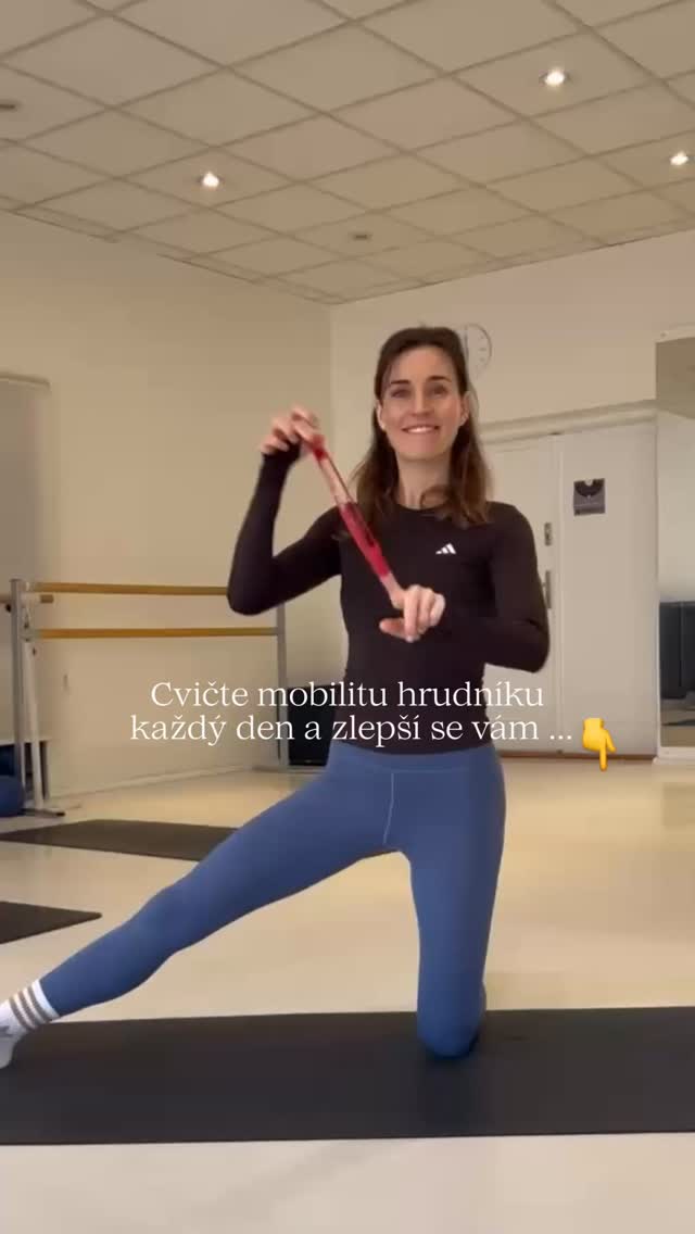 Mobilita hrudní páteře má obrovský vliv na držení těla, kvalitu dechu i na to, jak funguje váš střed těla.
👉 Když se hrudník nehýbe, tělo si začne hledat náhradní řešení jinde – třeba v krční páteři, bedrech nebo pánevním dnu.
Pravidelným cvičením můžete uvolnit napětí, zlepšit dech, stabilitu i celkovou pohodu. Nepřímo tak ovlivníte i stres nebo některé potíže spojené s pánevním dnem či menstruačním cyklem.
Stačí pár minut denně. 💪