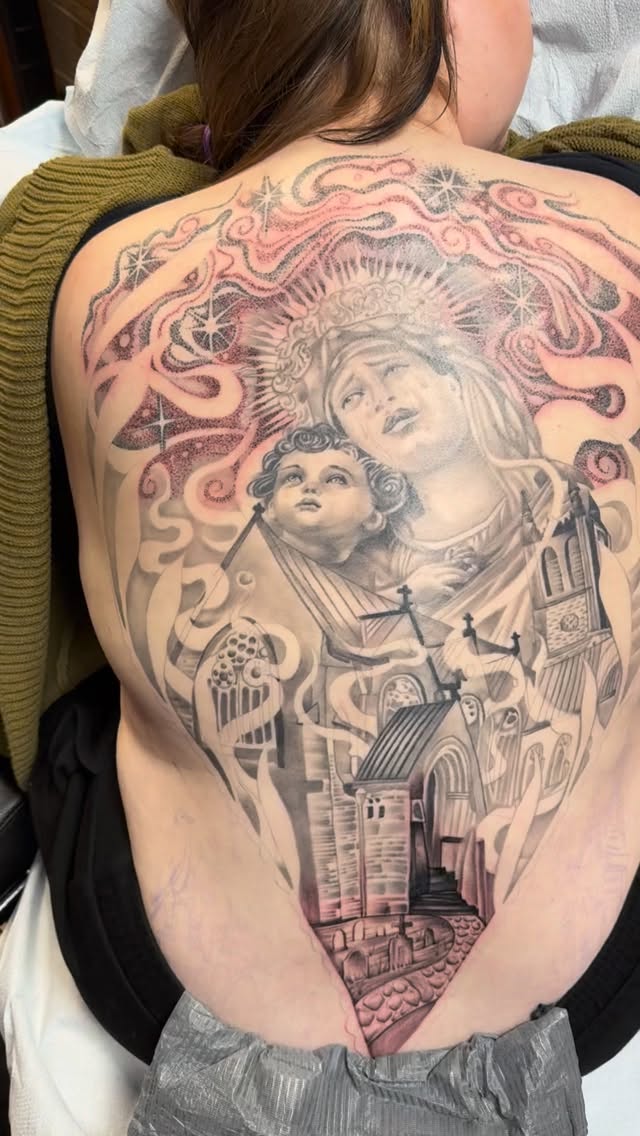 More back work added, and more to come. Stay tuned for the final outcome. Enjoy ๐ #btkink #genevany #billythekidmeyers #awardwinning #inkmaster