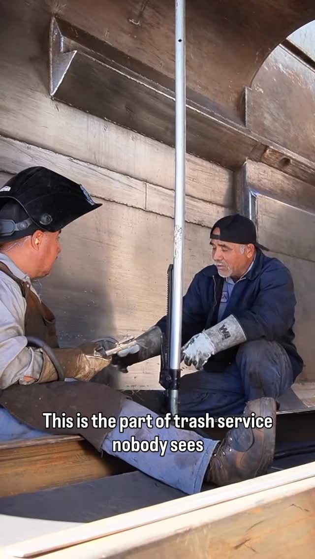 You see the truck on the street. You don’t see us inside welding, reinforcing, and rebuilding it.
Every single load puts pressure on the steel body, the floor, the walls, and the compaction system. Over time, thousands of tons of debris create stress, fatigue, and corrosion. If you ignore it, it turns into breakdowns, delays, and missed routes.
So we don’t ignore it.
We get inside the truck. We repair worn steel. We reinforce weak points. We fix structural damage before it becomes a failure.