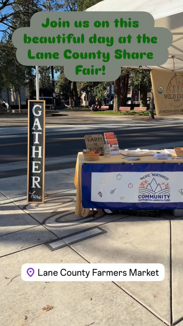 Come by and have all your questions answered about Lane County CSA! We will be at the @lanecountyfarmersmarket all day to help match make you to a farm at the Lane County Share Fair.
#pnwcsa #findyourfarmer #csa #DUFB