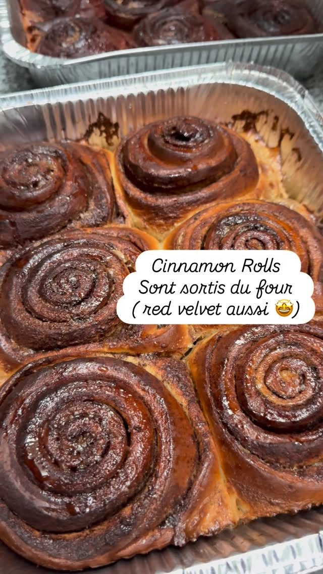 Nos cinnamon rolls gourmands , et en version Red Velvet également ! 🤩🤩🤩🤩
#cinnamonrolls #cinnamonrollsaturday #redvelvetcinnamonrolls #angiescupcakes77 @lagnycommerces