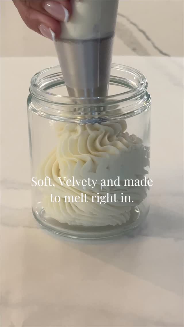 Our deeply conditioning body butter wraps dry, stressed, skin in comforting moisture, supporting the skin barrier while softening rough patches and reducing flakiness. #whippedbodybutter #skincareroutine #asmrsounds #asmr