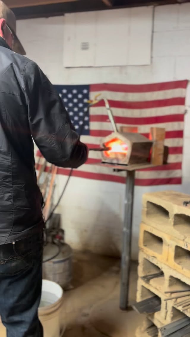 Busy forging out handles for our copper spatulas. We’re working day and night to complete orders