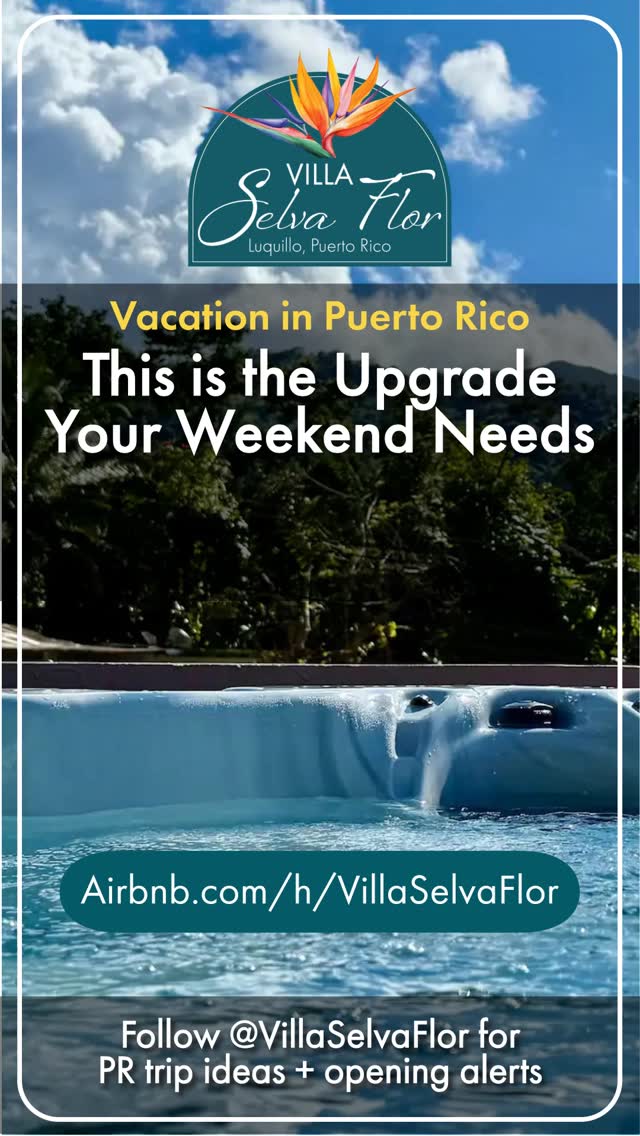This is the upgrade your weekend needs.
Sun > schedules.
Ocean air > group chat drama.
📍 Luquillo, Puerto Rico | Top 1% of homes on Airbnb ⭐
Plan your escape → airbnb.com/h/villaselvaflor
#PuertoRico #PuertoRicoTravel #WeekendVibes #IslandEscape #TravelGoals #VillaSelvaFlor