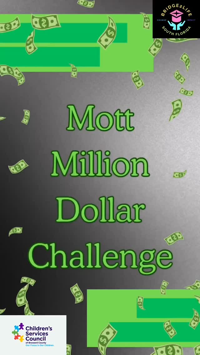 Students K-12!! Submit your big ideas by February 27th, 2026 to @mottmillion here https://bit.ly/mottmillion for a chance at a prize pool of $1M!
@bridge2lifesfl @browardschoolsofficial @browardedfound @cscbroward
#Scholarships #MottMillion #FinancialAid
Created by B2L DCC Sanaa (@sal.ede on Instagram)