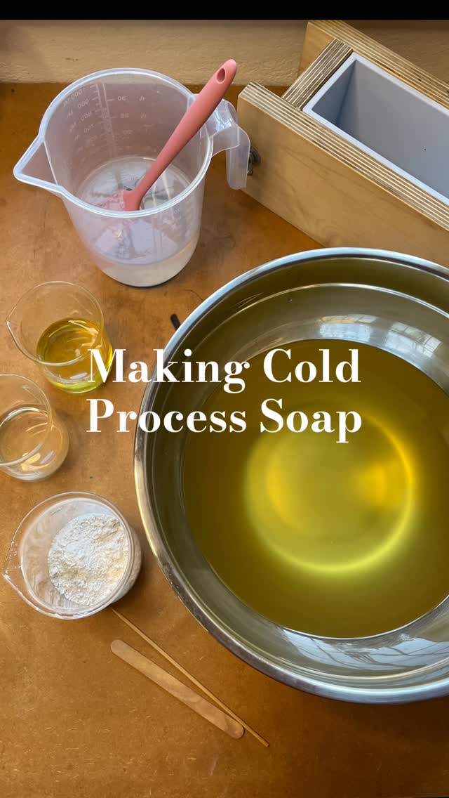 BTS making my signature olive oil based, Cornish clay and essential oil, cold process soap.
Ingredients:
Olive oil
Castor oil
Cornish clay
Lavender essential oil
Lye
Process:
Add the castor oil to the olive oil base. Combine lavender essential oil with the clay and set aside. Carefully add the lye to the base oils and stick blend to light trace. Add the clay moisture to the batter and continue to stick blend until thickened.
Pour into the soap mould, cover and wrap to insulate. Wait 24 hours before removing from the mould and then cut. Cure the soap for 4 weeks before using.
Not ready to make your own soap? Check out my website for handmade, small batch, all natural olive oil based soap. 🧼
#behindthescenes #cornwall #handmadesoap