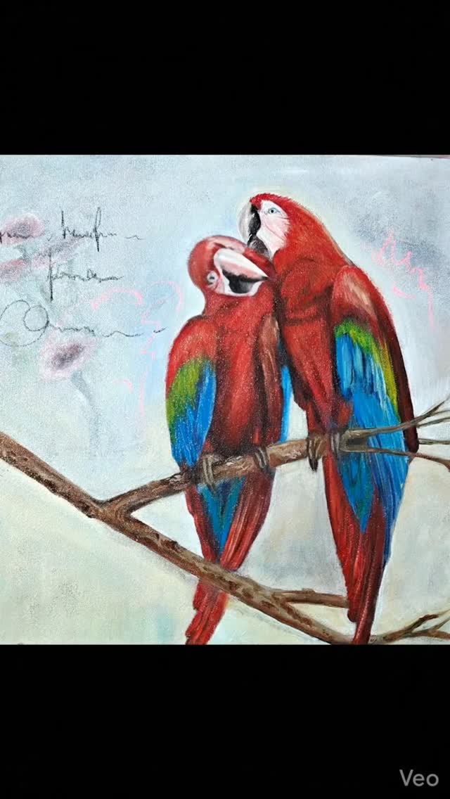 Surprised to see how my painting comes alive #wildlife #oilpainting #artist #art #ai