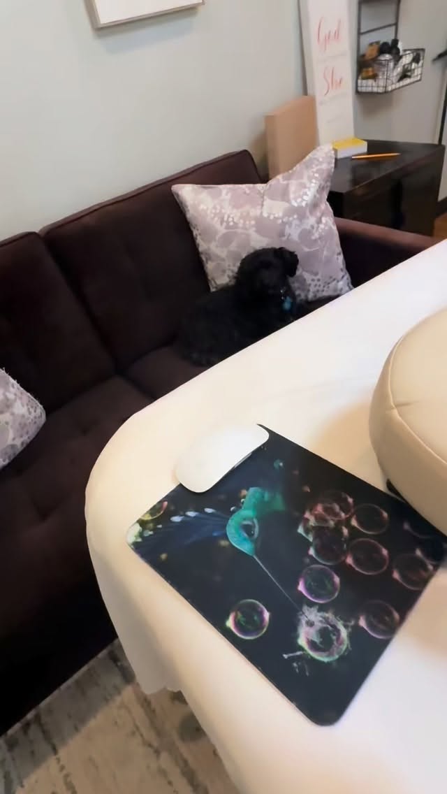 When I’m not doing clients hair I’m working on my pups. No extensions for these guys. #ollie #gracie