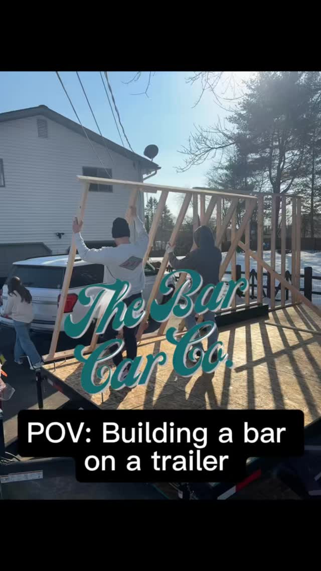 Week two in the books, really 5 hours on a Saturday….and we’re getting a foot of snow tonight! YAAA. #TheBarCarCo #BarTrailer #lehighvalley #DIYBuild #Carpentry