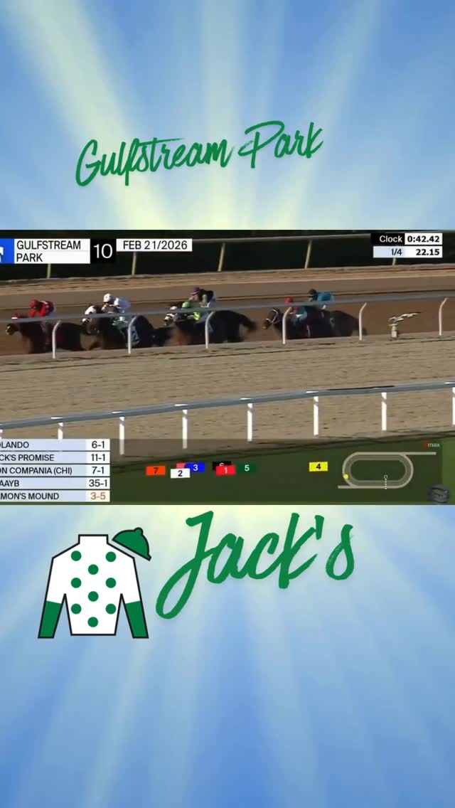 STAKES WINNER! We โค๏ธ our Promises Fulfilled progeny! Today Jack's Promise wins his first stakes on debut in the Gulfstream Park Sprint with @jockey_maragh keeping him focused and driving for the win! Congratulations Bob and Debbie Baron and hats off to the team!