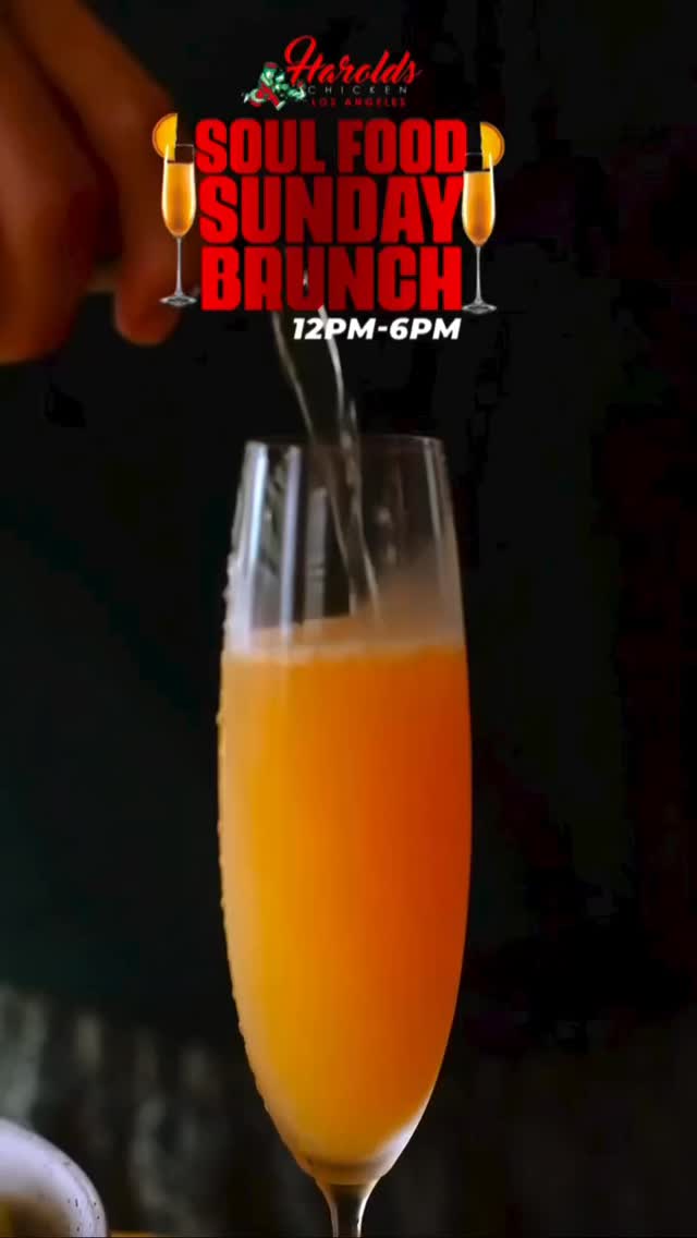 TODAY‼️ SOUL FOOD SUNDAY BRUNCH🥂🥳
#1 Hollywood Soul Food Day Party
12pm - 6pm
Reserve your table! (Link in bio)
Sounds by @djkobeofficial
🐔 Harold’s Chicken
Chicago’s Famous Chicken & Mild Sauce⠀
📍6523 Hollywood Blvd