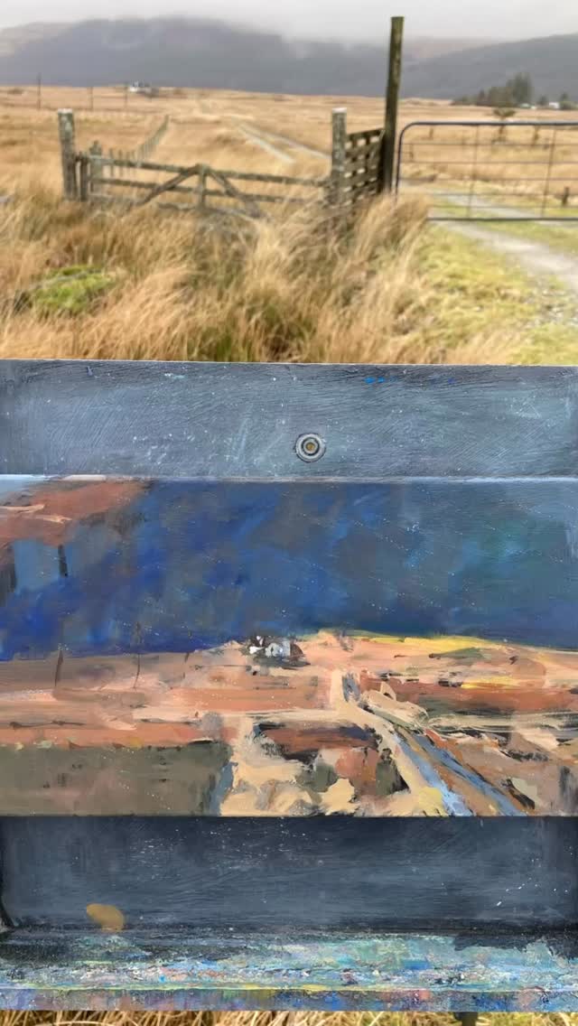 This was our final day on Mull, having left our accommodation we had a morning before the ferry, this was the view from the other side of the loch.
#paintingonmull #pleinairpainter