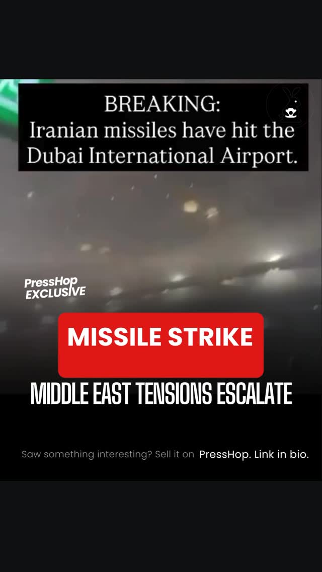 Reports are emerging that Iranian missiles have struck near Dubai International Airport, sending shockwaves through one of the world’s busiest travel hubs.
Details remain limited, and official confirmation is still developing.
Air travel disruption, regional escalation, and international response are now the key questions.
If confirmed, this would mark a major turning point in regional tensions.
Are we witnessing a wider escalation in the Middle East?
Stay alert. Drop verified updates below 👇
🎬 Video Credit: @savesheikhjarrahnow
For real-time developments and on-the-ground footage, download the PressHop app and follow us for breaking updates as this story unfolds.
#Dubai #MiddleEast #BreakingNews #MissileStrike #GlobalTensions