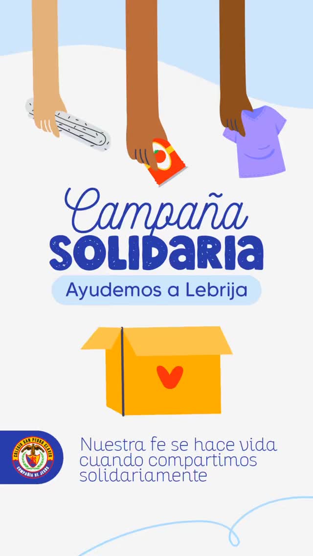 En este tiempo de Cuaresma, estamos invitados a mirar el mundo con los ojos de Jesús y a dejarnos mover por aquello que más necesita de nosotros. Es tiempo de transformar la fe en acciones concretas.
🫶🏻 Desde el área de Pastoral promovemos la campaña de solidaridad: “Nuestra fe se hace vida cuando compartimos solidariamente”, un llamado a tender la mano a los habitantes de la zona rural del municipio de Lebrija, afectados por las fuertes lluvias.
📅 Del 18 de febrero al 20 de marzo, los claverianos nos unimos para recoger, en las 3 sedes, donaciones de alimentos no perecederos, ropa, zapatos, útiles de cocina, colchones, entre otros, en nuestras 3 sedes.
Cada aporte es un gesto concreto de amor que transforma realidades.
✨ Hoy te invitamos a ser parte activa de esta misión:
Dona, comparte esta información y anima a otros a sumarse.