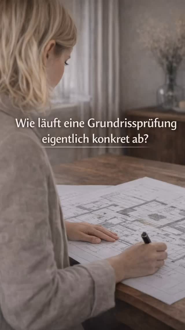Viele Bauherren zögern, weil sie nicht wissen,
was eine Grundrissprüfung wirklich bedeutet.
Es geht nicht darum, alles umzuwerfen.
Es geht darum, vor der Freigabe sicherzugehen.
Ich analysiere euren Plan mit Blick auf Alltag,
Lichtführung, Wege und langfristige Funktion.
Wenn ihr euch fragt, ob sich eine Prüfung für euch lohnt,
schreibt mir „Prüfung“.
Ich erkläre euch transparent den Ablauf