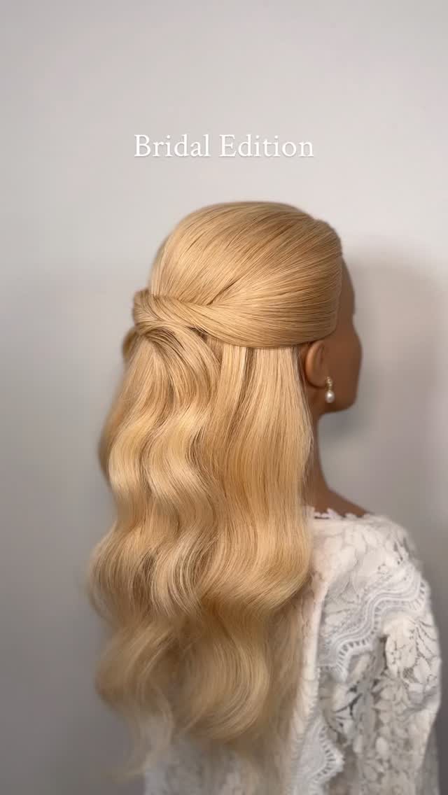 bridal hair to save for inspo & send to your besties!🤍✨ Sleek sides, Half Up & Wavey curls 🫡