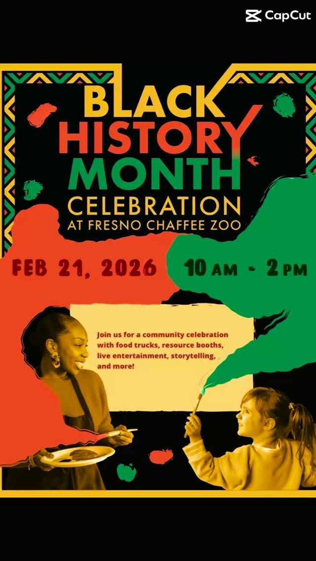 ✨ What an amazing experience today at the zoo! ✨🖤
Black History Month Celebration was filled with joy, culture, and connection. Safari had the honor of reciting her poem “A Change Is Gonna Come,” and it was truly a powerful moment surrounded by community, music, and celebration.
Thank you so much to Fresno Chaffee Zoo for the invitation and for creating such a beautiful space to reflect, connect, and celebrate together. We’re grateful for today and already looking forward to more moments like this.