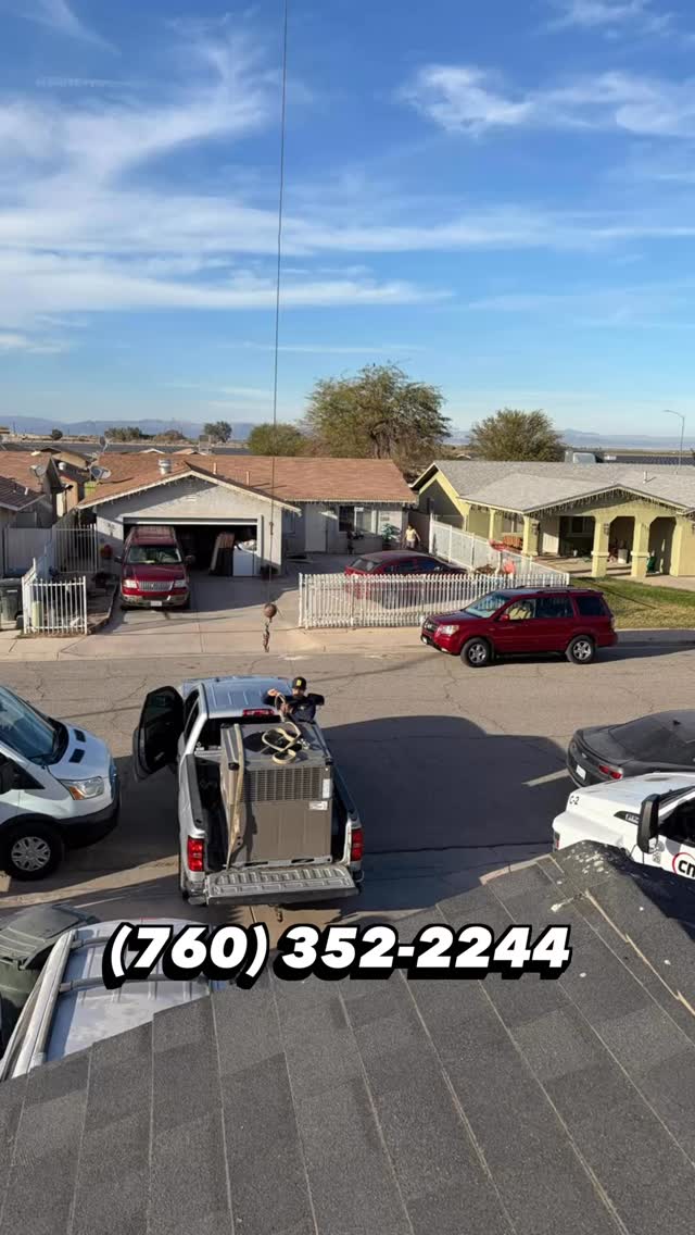 Brand new package AC system@for this elderly couple. They are ready for summer heat! #becerrilair #acguys #packageac #imperialvalley