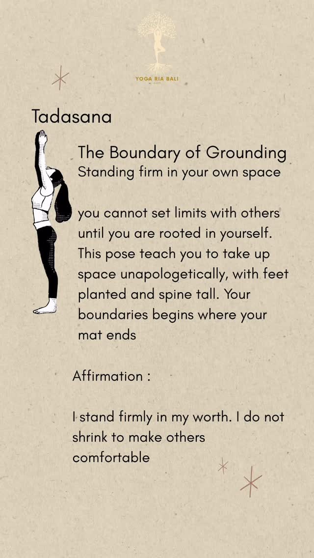 Boundaries aren't wall.s.
They are the shape we make with our bodies and our energy.
The 4 yoga asanas that teach me how to protect, ground, speak and preserve ( incorporate with mindful breathing ).
Which pose do YOU need most today? Save this is as your alternative tools
Question for you : Where in your life are you making yourself smaller than actually are?
Drop a 🌄 if you are committing to taking us space today.
#tadasana #mountainpose #boundarywork #selfrespect #marchboundaries