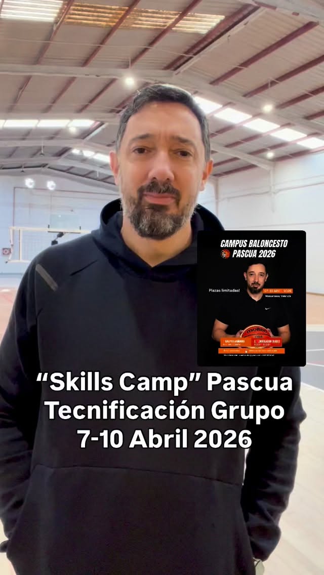 🏀Campus Tecnificación “Pascua” 2026 - Skills Camp
👉🏻 Descripción del Campus
📍Fechas: 7,8,9 & 10 Abril de 2026
📍Ubicación: Massanassa, Valencia - España
📍Edades: Todas las edades y niveles
🏀Entrenador: @coachcrudeli
El Campus Tecnificación “Pascua” 2026 es una experiencia de 4 días llena de acción, centrada en el desarrollo de habilidades, el trabajo en equipo y la estrategia de juego.
Campus 1 - Tecnificación Mañanas- Skills Camp 26
Mañanas: (9.30 - 12:30) - “Todas las edades y niveles” Grupo reducido
Descripción: Desarrollo de fundamentos en grupo reducido, bote, pase, tiro, finalizaciones, 1x1,2x2.
Campus 2 - “Tecnificación Tardes” -
Sino puedes asistir por la mañana, no te preocupes! Tenemos grupo reducido de trabajo en horario de 3-5pm. “Solo canasta grande”
Toda la información en www.coachcrudeli.com o WhatsApp +34 636881842
#basketballcamp #basketball #skillscamp #basketballneverstops🏀 #trustheprocess