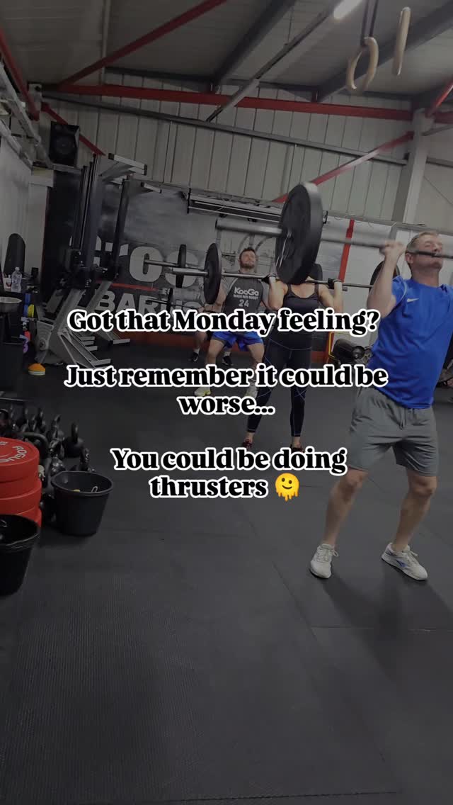 Not ready for the weekend to be over??
Us neither.
But it could be the worse....could be doing thrusters...
Is there a worse movement? Discuss ⬇️
#crossfitbarnsley #mondayblues #couldbeworse
