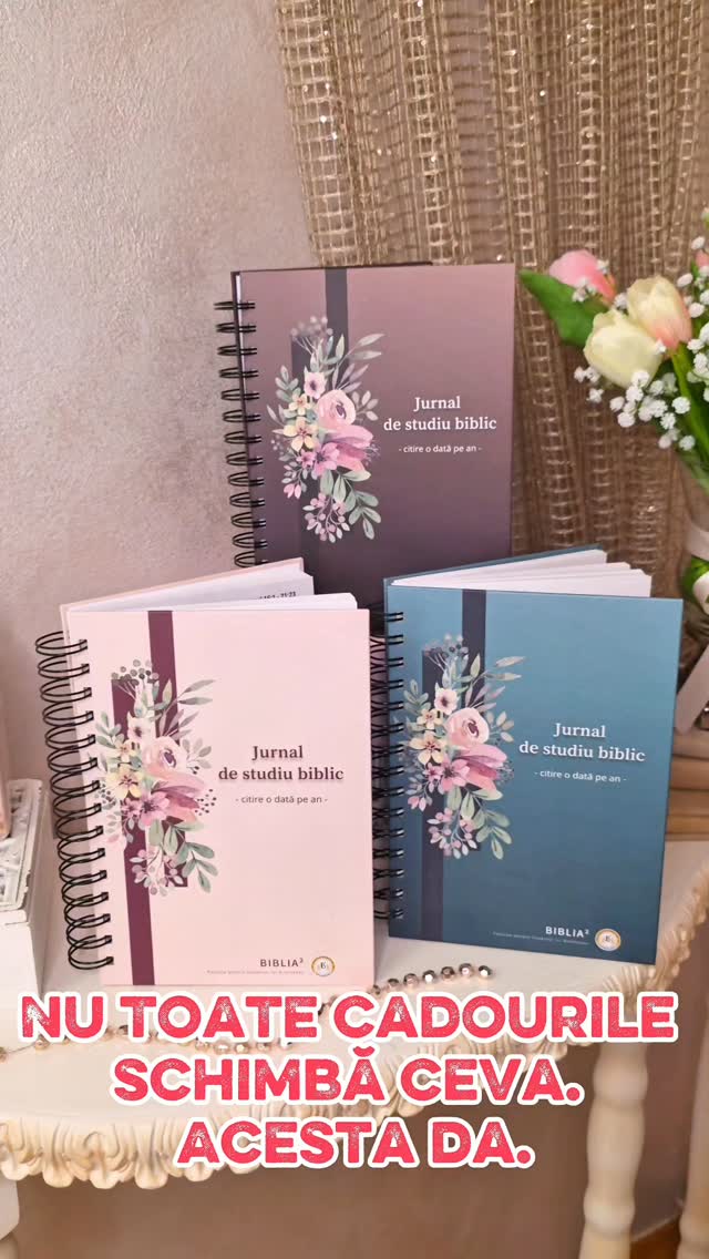 Nu toate cadourile schimbă ceva. Acesta da.
De 8 Martie, alege să oferi mai mult decât un gest frumos. Oferă un instrument care zidește, zi după zi. Un jurnal de studiu biblic cu 254 de pagini color și pasaj zilnic tipărit — creat pentru femeile care își doresc profunzime, disciplină și o relație reală cu Scriptura.
Coperți cartonate, spirală practică, structură clară. Gândit pentru utilizare zilnică. Pentru creștere pe termen lung.
Pentru mama care se roagă în tăcere.
Pentru sora care caută direcție.
Pentru prietena care vrea mai mult.
Dăruiește un cadou care susține credința, nu doar o celebrează.
Comandă acum și surprinde toate femeile din viața ta cu un dar cu adevărat valoros. Link în BIO.
#education #jurnal #studiubiblic #generatiipentrucer