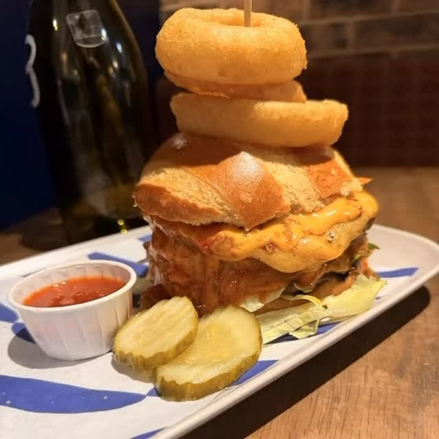 New Sriracha Burger 🍔 Buy one of our burgers from our Main Menu and get the second half price #thefoxatshipley #burgerlovers