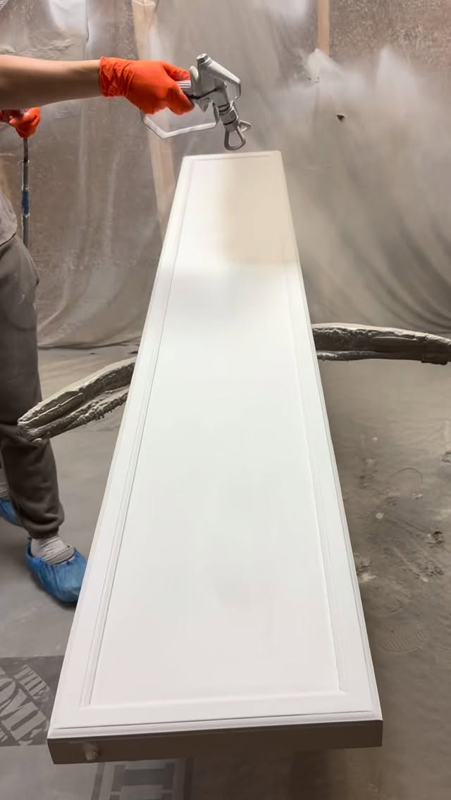 Busy at the shop #cabinetrefinishing #cabinetpainting #browardcounty #southflorida