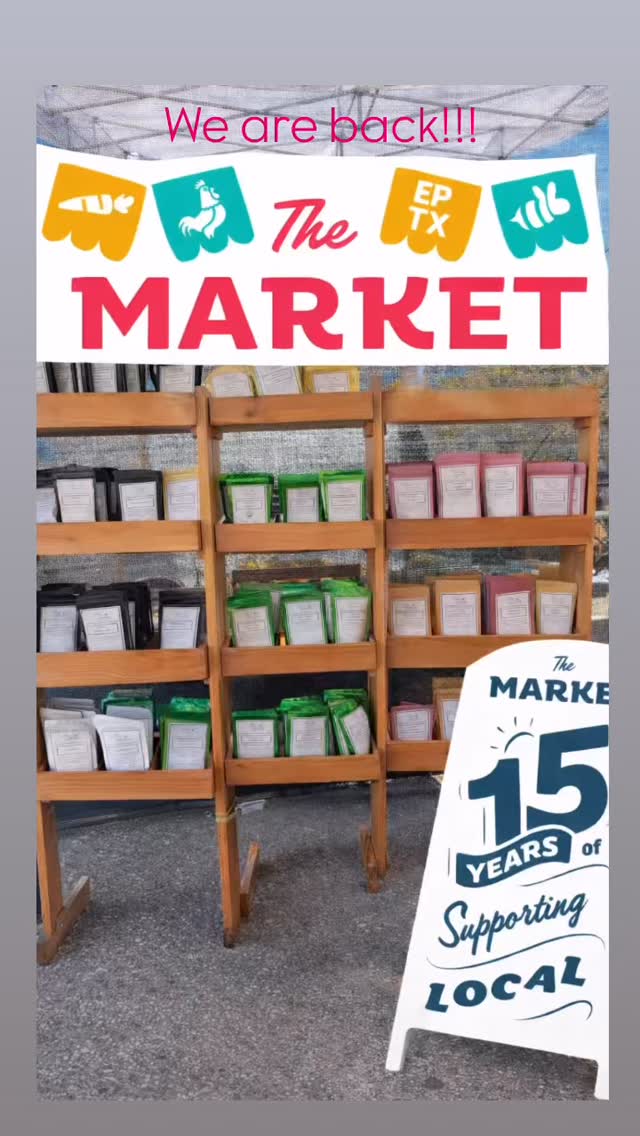 We are back @themarketep. This Saturday from 8am to 2pm. Join us and have fun. Support and buy local #deiamore #elpaso #looseleaftea #everyone #supportlocal