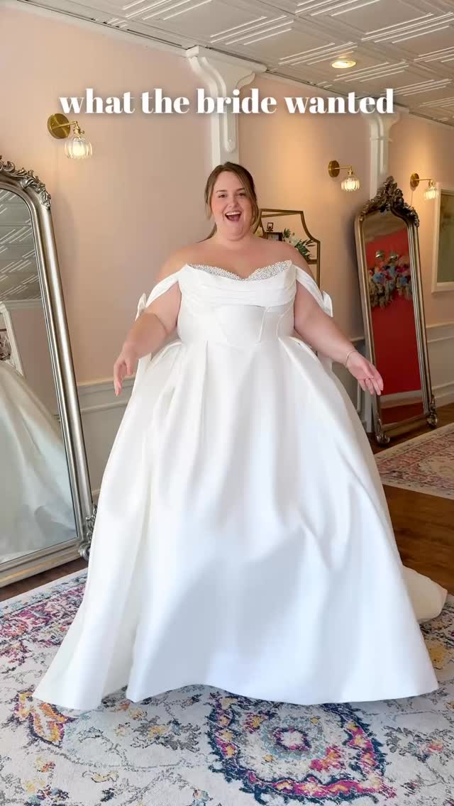 What she wanted vs. What she picked!!
SO often we see brides coming in with one vision, and leaving with something totally different, but that they love SO much more! It’s NORMAL!
When you’re seeing dresses online, or even on hangers, it’s hard to know what it actually FEELS like on your body! That’s why we pair you with a bridal expert so you have someone in your corner to guide you through the process!
#weddingdressshopping #2026bride #wisconsinbride #2027bride #wibride