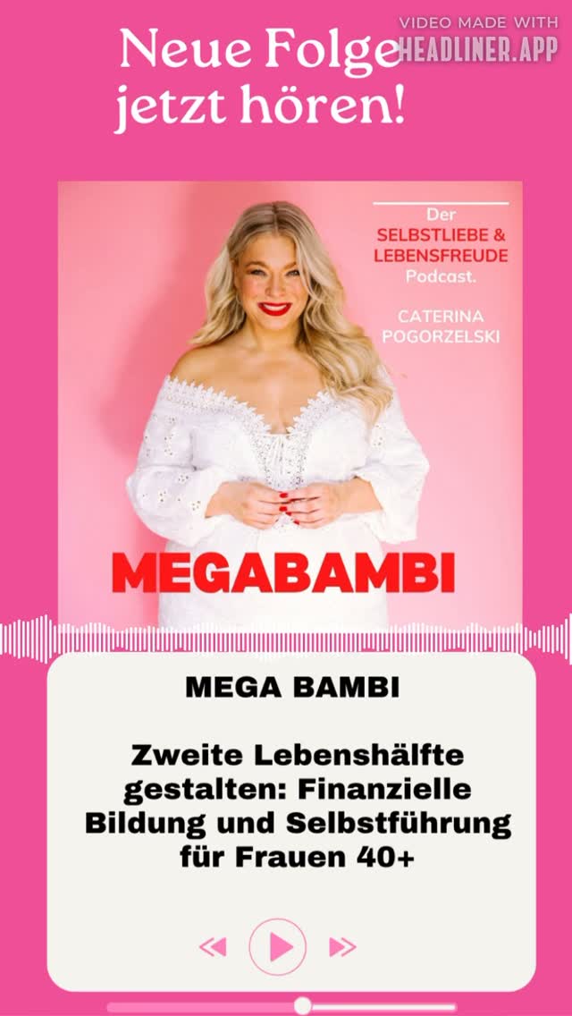 Viele Frauen verwalten ihr Leben statt es zu gestalten
Ich glaube fest daran:
Unsere zweite LebenshÀlfte kann die schönste Zeit unseres Lebens sein.
Eine Zeit, in der wir klarer entscheiden.
In der wir uns selbst besser kennen.
Und in der wir anfangen, unser Leben wirklich zu gestalten.
In der neuen MEGABAMBI Podcastfolge spreche ich ĂŒber Mut, finanzielle Bildung und SelbstfĂŒhrung fĂŒr Frauen 40+.
Vielleicht ist genau jetzt der Moment, an dem du deiner Zukunft eine neue Richtung gibst. Hör rein, abonniere den Podcast und schick die Folge einer Freundin, die gerade ihren nÀchsten Schritt plant.
Gib einfach MEGABAMBI in deiner Podcast App ein.
Du findest den Podcast ĂŒberall, wo es Podcasts gibt.
Den direkten Link findest du auch in meiner Bio.
Und sag mal
Hast du heute schon in die Wolken geschaut?