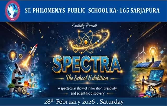 National Science Day Celebration @stphilomenaspublicschool
#ScienceFestival
#Curiosity
"Innovation in Education Future Scientists"
On February 28th, St. Philomena’s Public School hosted SPECTRA, Sarjapura proudly, a spectacular – The School Exhibition showcase of innovation, creativity, and scientific discovery. 🌍🚀🧪