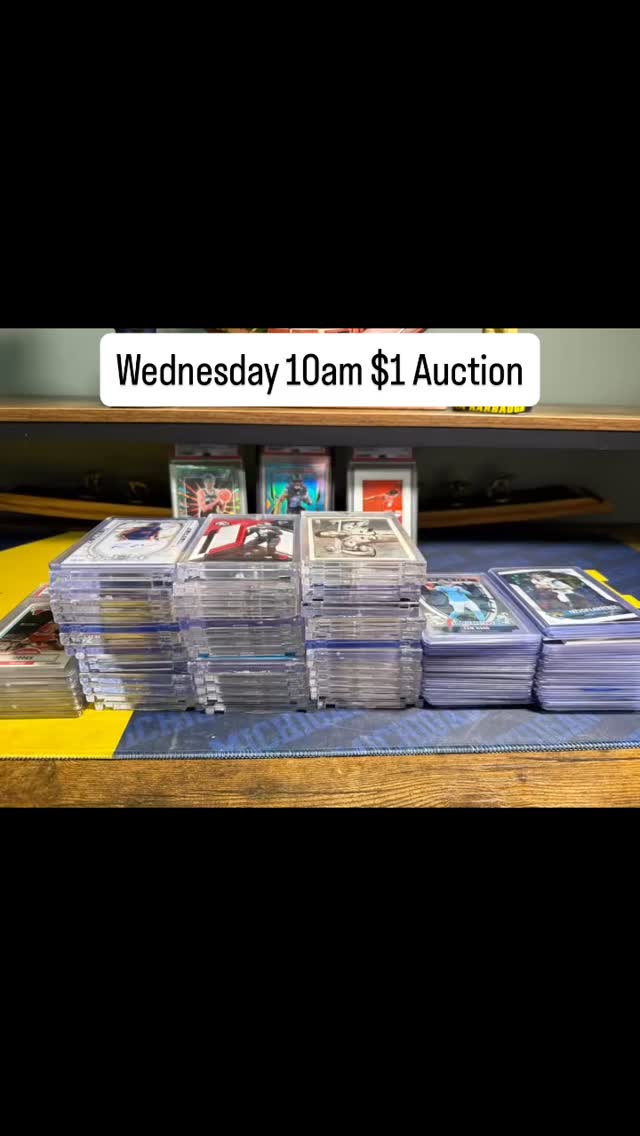 https://www.whatnot.com/s/y7JY9AI7
Wednesday 3/4 10am over 150 cards $1 auction. #nflcards #topps #whatnot #sportscardcollector #psacard