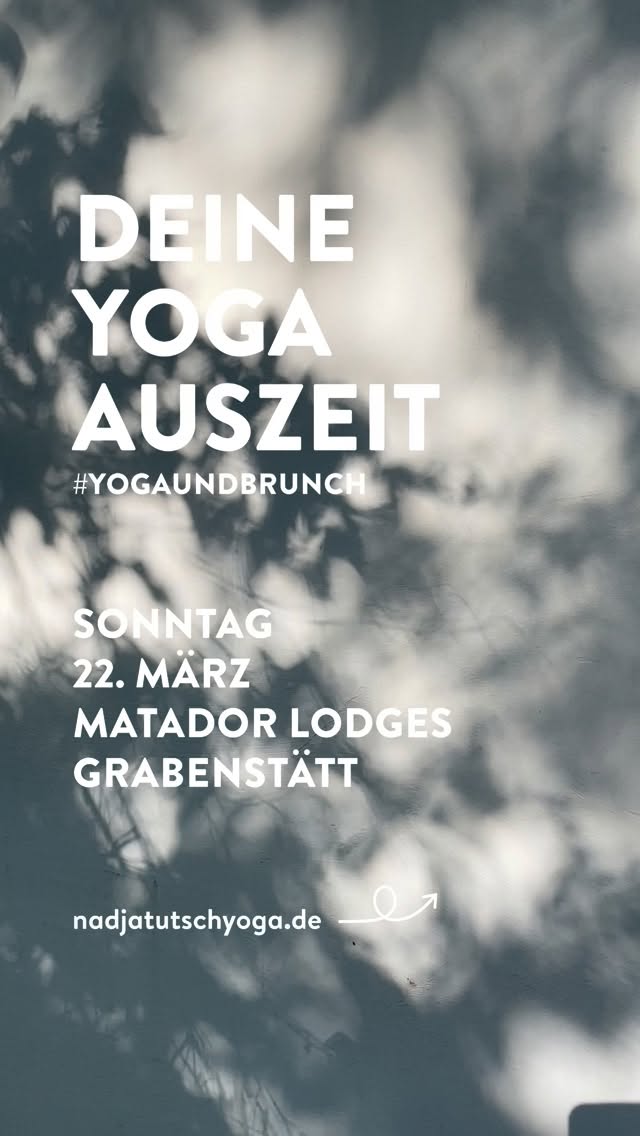 ••• DEINE AUSZEIT •••
Bewegung. Genuss. Me-Time.
Yoga & Brunch in den Matador Lodges Grabenstätt am Chiemsee.
Sonntag, 22.3.26 – Deine Auszeit mit großem Erholungsfaktor.
Mit einem dynamisch-kräftigenden 75 min Vinyasa Yoga Flow starten wir in den Tag und genießen anschließend einen wundervollen Brunch in entspannter Atmosphäre in den Matador Lodges.
Sonntag, 22.3., 9.00–10.15, anschließend Brunch
DEINE AUSZEIT – Yoga & Brunch in den Matador Lodges
Ein Event von @popupyogachiemgau mit @hej_nadja
→ Ankommen, Kraft tanken, genießen
→ 75 min Vinyasa Flow Yoga
→ Anfänger als auch Geübte sind herzlich willkommen
📍 Matador Lodges Grabenstätt @matador_lodges
🤸🏻♀️ Bitte bringe deine eigene Yogamatte mit
✨ Buchung direkt per DM an @hej_nadja oder über Link in Bio
Ich freue mich auf dich ♥️
#yogaundbrunch
#deineauszeit
#yogaimchiemgau
#matadorlodges
#popupyoga
nadjatutschyoga