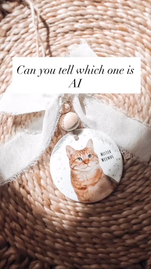 Which product photo is AI? Drop it in the comments.
#Cat #ai #petloss #grief