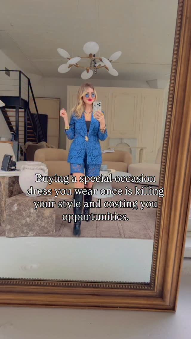 Invest in elevated separates and statement accessories.
When you buy one dress, you create one outfit.
When you build a wardrobe of intentional pieces, you create dozens of looks.
This suit I’m wearing actually started as ankle-length pants.
I tailored them into shorts and replaced the basic button on the blazer with a @malkaribytali brooch, now I can wear each piece in endless ways.
• the blazer with denim and a tee or button - down
• the shorts with a cashmere sweater or denim shirt
This is how you build a wardrobe that actually works for your life not just “one day”.
Most women don’t have a clothing problem.
They have a styling system problem.
If you constantly rotate the same 3 outfits, feel overwhelmed by your closet, or still end up in workout clothes… my masterclass is for you.
On March 11 I’m teaching my Calling Forth the Queen styling method where you will learn:
• how to refine your signature style
• how to build a capsule wardrobe that mixes and matches
• how to create outfits quickly and confidently
• exactly what essentials to buy now for spring and summer (with shoppable links)
You won’t show up in the world the same way after this.
Comment CFTQ and I’ll send you the enrollment link 🤍