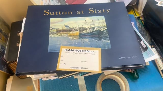 “THE SKELLIG MICHAEL STEPS. Co Kerry” . Oils. Panel 40/40ins. Framed 48/48 ins.. €5500. I’ll deliver myself in Ireland. To view call Ivan 087 2561178