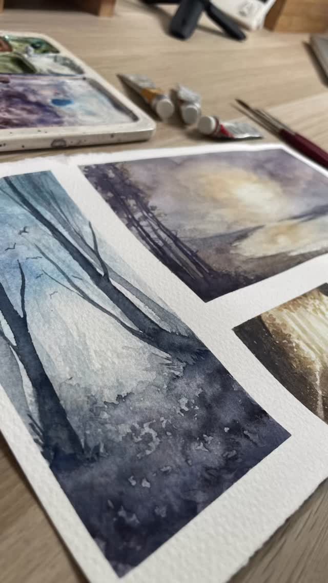 Nature Quad - Part One.
.
Something a little different. #natureart #forestart #watercolourart #paintingvideo