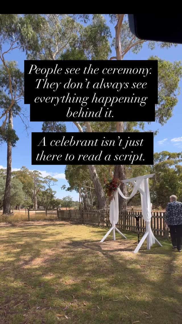 I genuinely love the pressure and excitement of a wedding day. There’s nothing quite like that energy. It’s full on, and by the end of every ceremony I’m completely exhausted… but in the best possible way.
There are so many moving parts to a wedding, and as the celebrant I’m often the one quietly holding a lot of them together. The timing, the vendors, the guests, the emotions. That’s why I put a lot of work into the preparation beforehand, making sure everything is thought through so the day can flow as smoothly as possible.
I do like things to run beautifully, and I’ll always do everything I can to make sure your day feels exactly the way you imagined it. Being the calm in the middle of it all, keeping everything on track, and knowing you can simply soak in the moment with the people you love… that’s what makes it all worth it.
www.celebrantruby.com
#melbourneweddings #melbournecelebrant