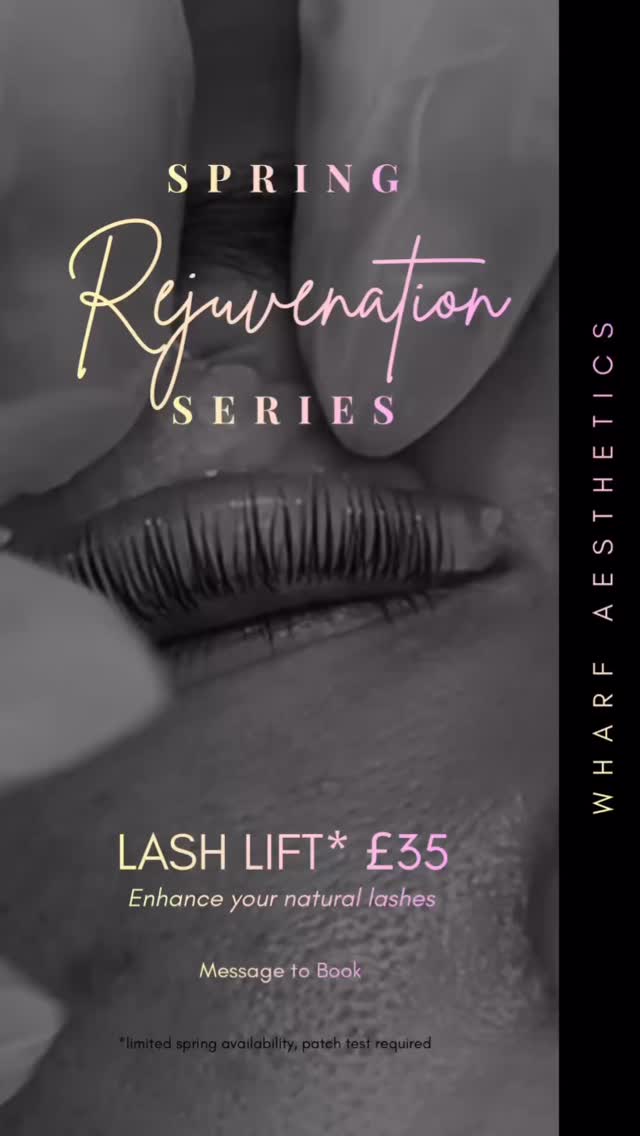 I’m so excited to what’s to come with the Wharf Aesthetics Rejuvenation Series. To kick off the spring season I am offering Lash Lifts for £35 🌷
Postal patch tests are available on request, just let me know if you need one when you book with me.
📍Canary Wharf
📆 Next Clinic: 14/03/2026
📩 Message or DM to book
#springrejuvenation #lashlift #london #londonlashes #springoffer