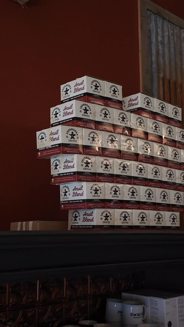 We know not everyone has time to come in every day, but that doesn’t mean you have to settle for average coffee.
Our specialty coffee K-Cups let you keep your Ironworks routine at home. Same quality beans. Same intentional brewing. AND right now, they’re on sale for $7 a box for a few more days!